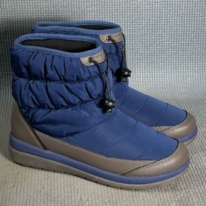 Clarks Cloudsteppers Cabrini Bay Blue/Gray Waterproof Boots Women’s Size 6.5